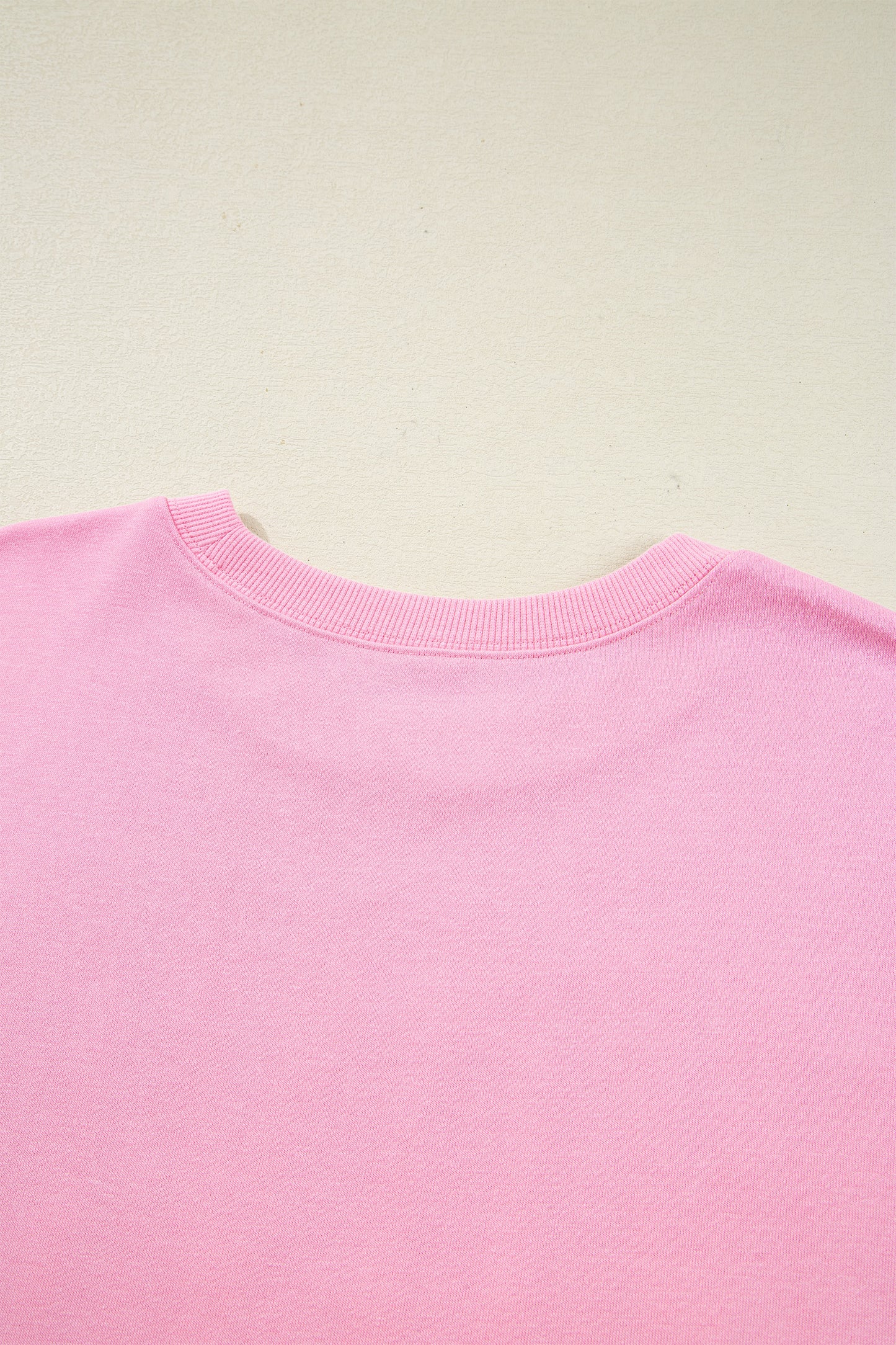 Black Bow Sequin XOXO Letter Graphic Exposed Seam Baggy Sweatshirt