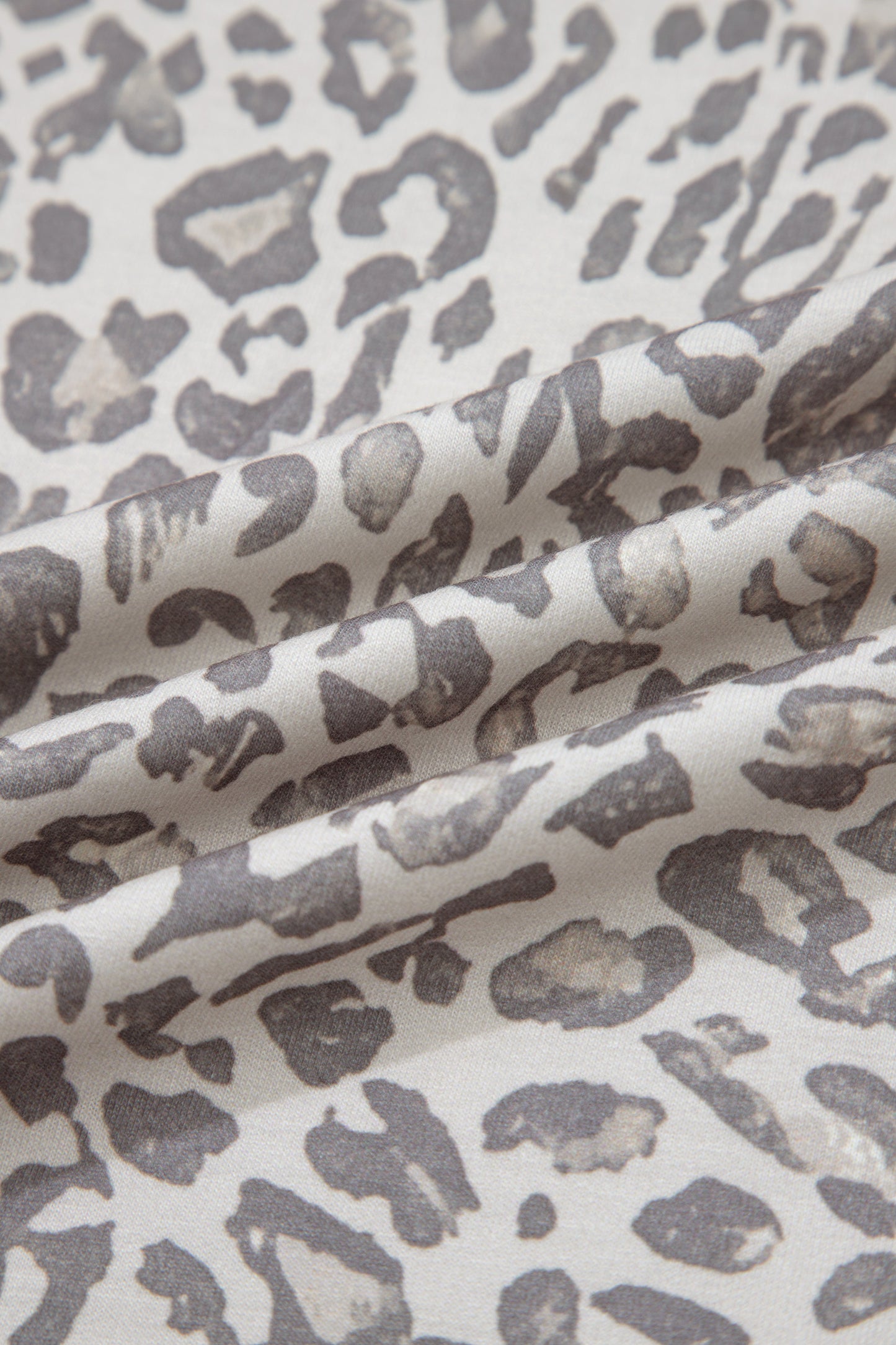 Brown Leopard Print Patchwork Crew Neck Sweatshirt