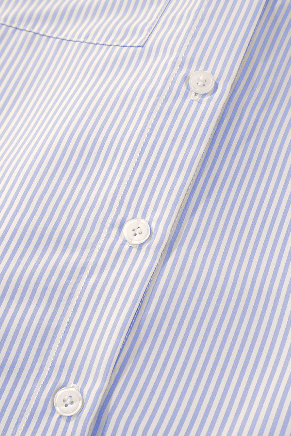 Orchid Petal Striped Shirred Cuff Buttoned Loose Fit Shirt