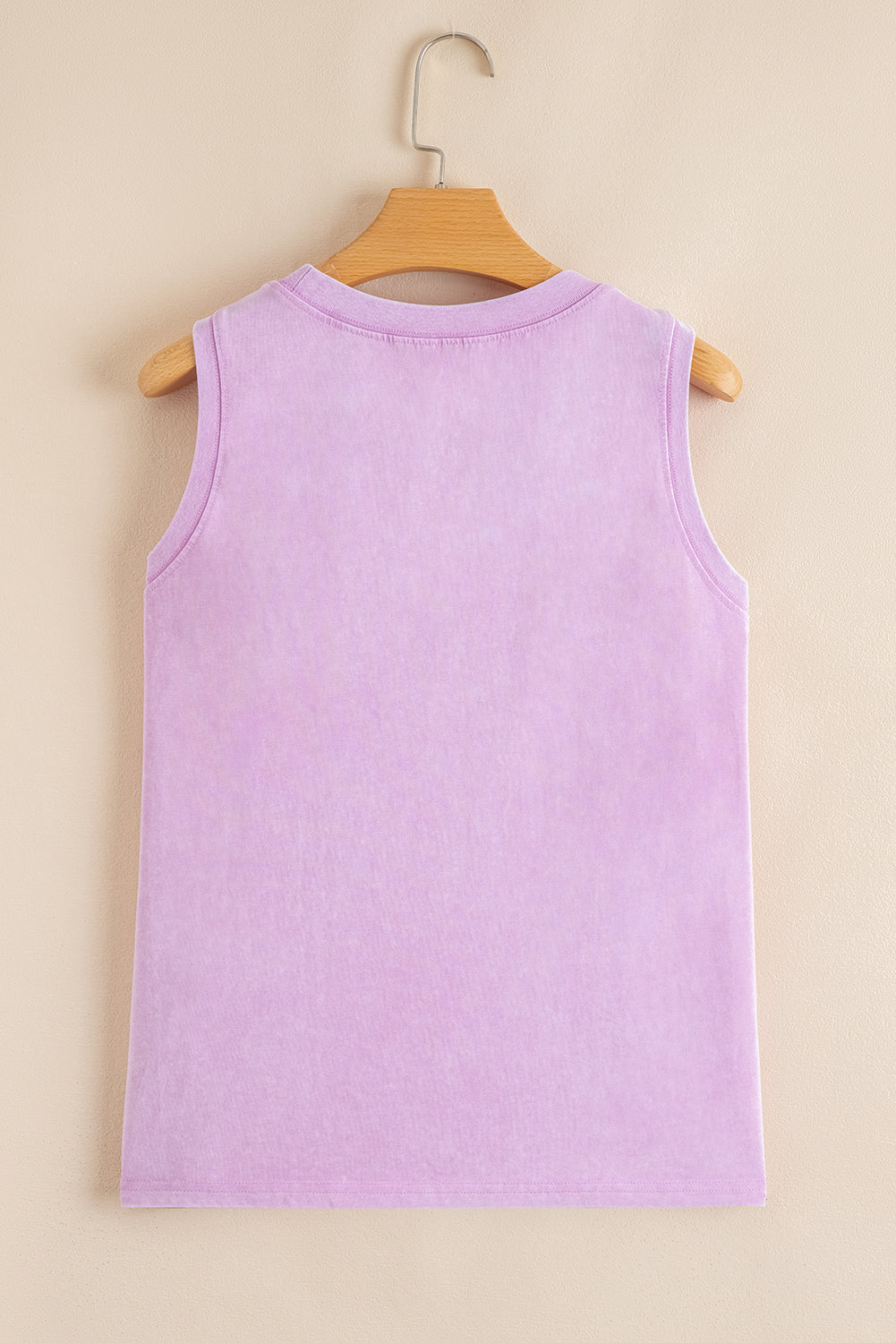Phalaenopsis Mineral Wash Patched Chest Pocket Casual Tank Top