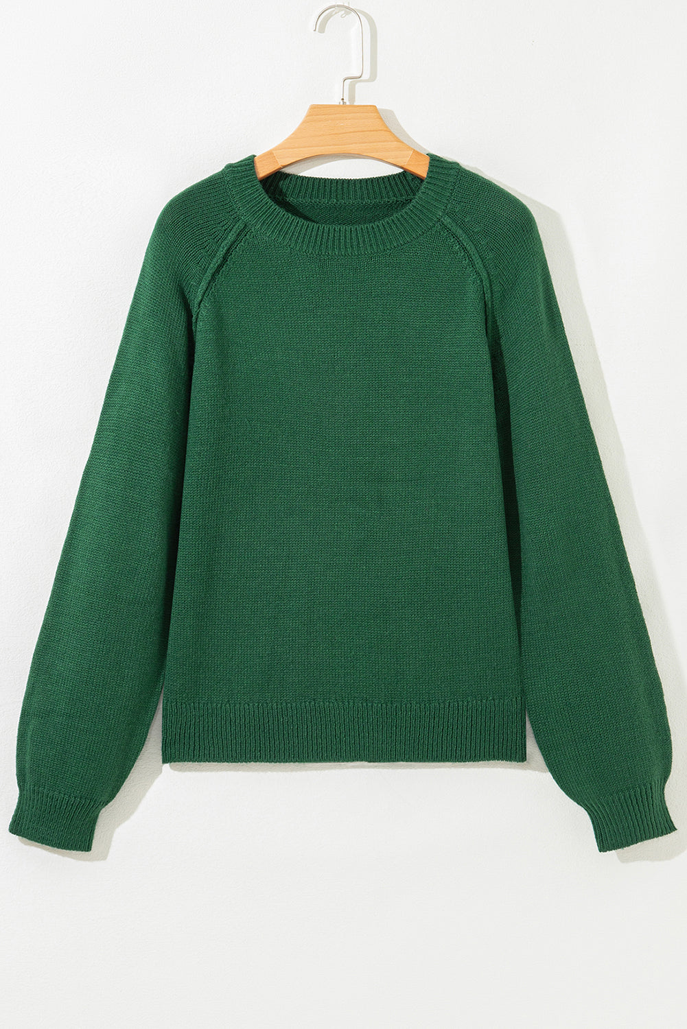 Evergreen Raglan Sleeve Crew Neck Sweater