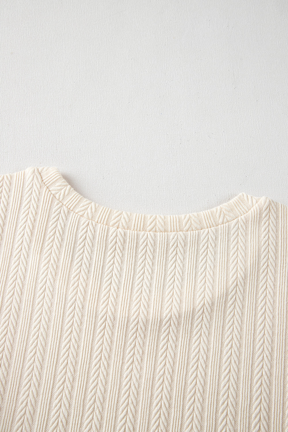 Apricot Polka Dot Mesh Puff Sleeve Textured Blouse