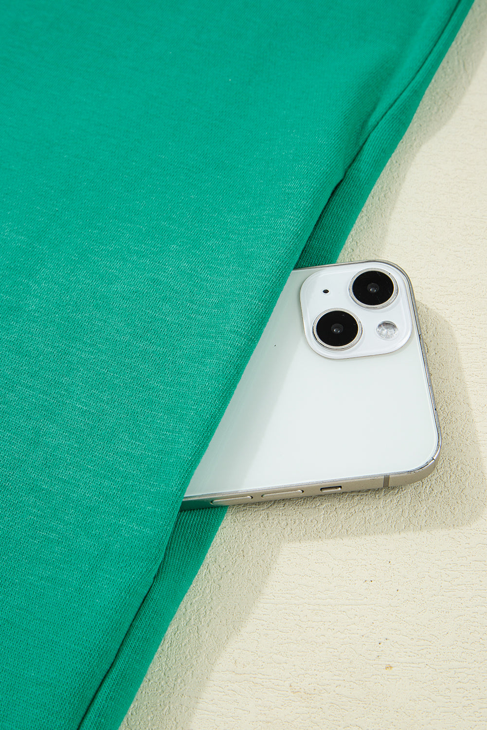 Mint Green Varsity Contrast Striped V Neck Long Sleeve T Shirt Dress with Pockets