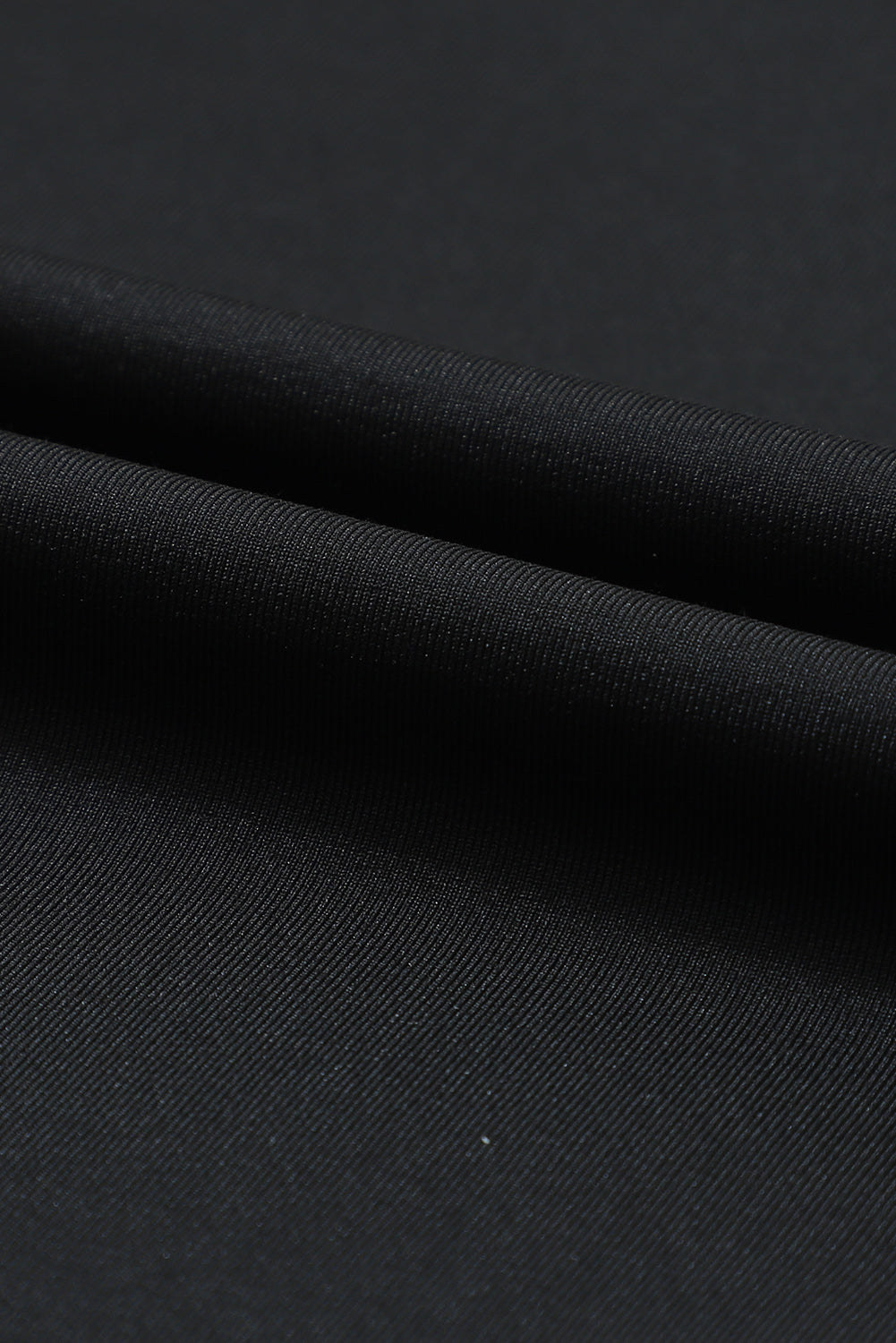 Black Drawstring Elastic Waistband Pocketed Joggers