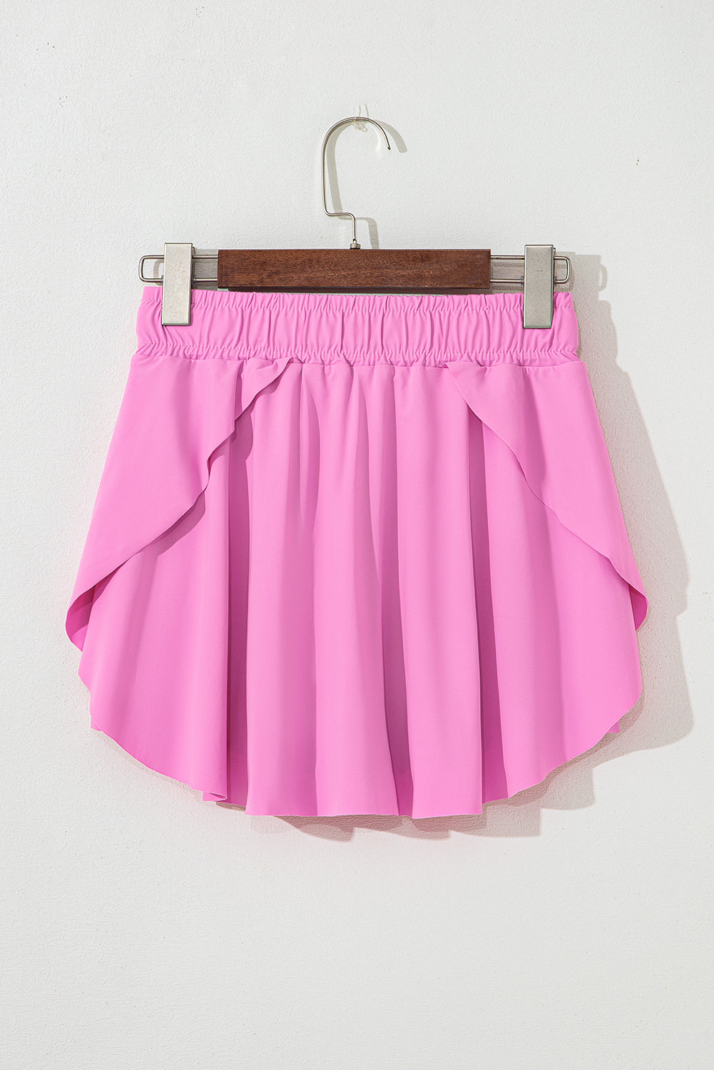 Bonbon Drawstring Elastic Waistband Lined Tennis Skorts