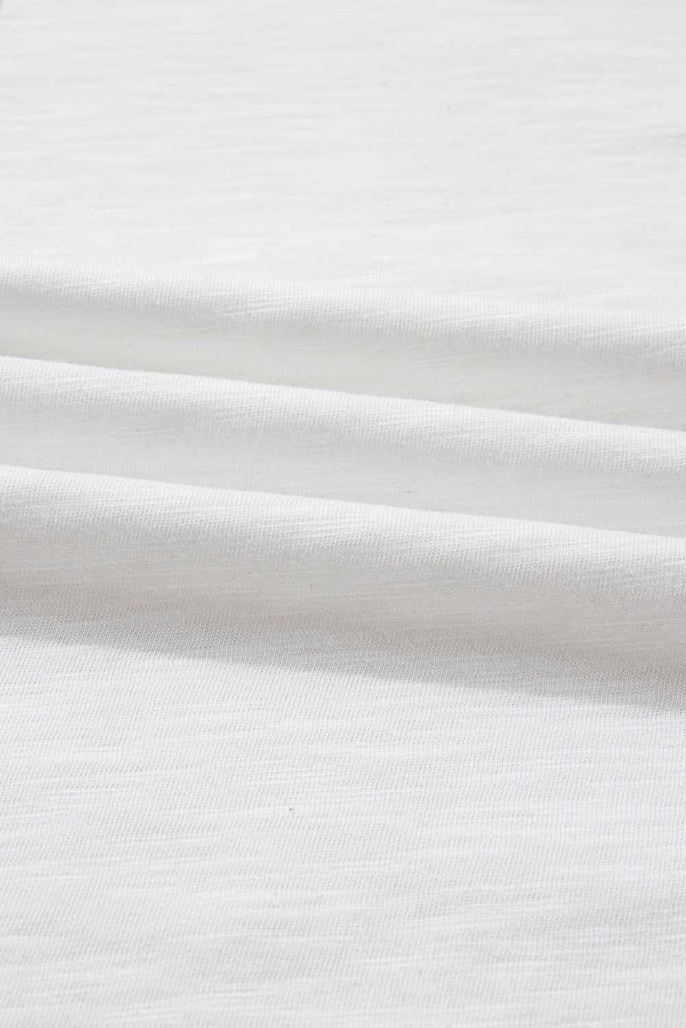 White Contrast Block Mixed Textured Knit Patchwork Casual Top