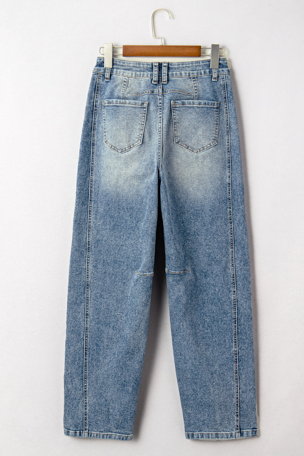 Dusk Blue Vintage Washed Seam Detail Shift Jeans