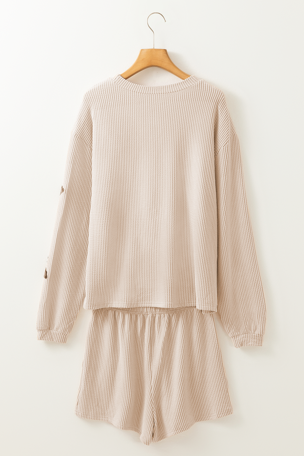 Parchment Thanksgiving Sequined Turkey Corded Knit Loose Fit Shorts Set