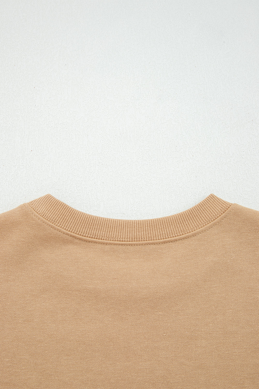 Light French Beige Varsity Striped Detail Drop Shoulder Oversized Sweatshirt