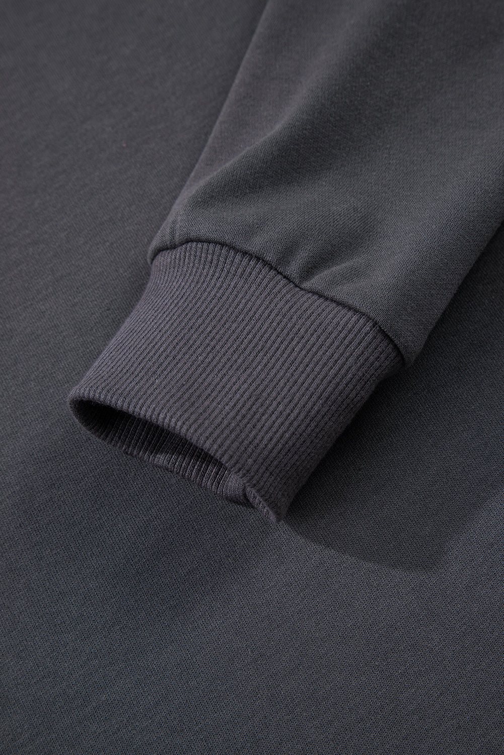 Dark Grey Varsity Striped Detail Drop Shoulder Oversized Sweatshirt