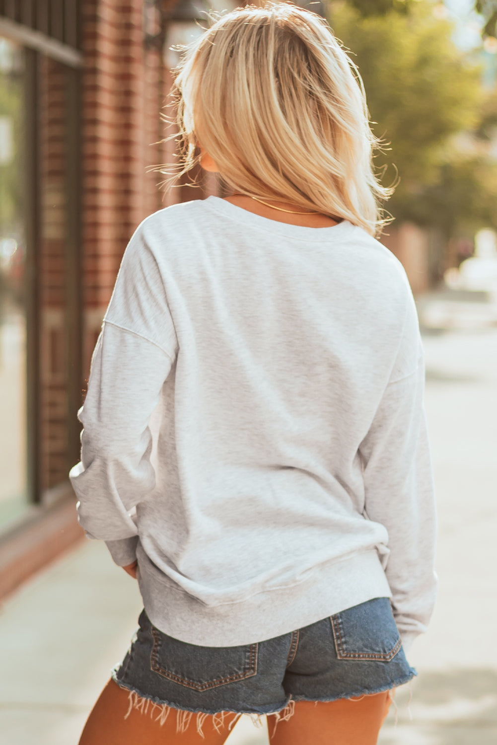 Red Vintage Washed GAME DAY Graphic Baggy Sweatshirt