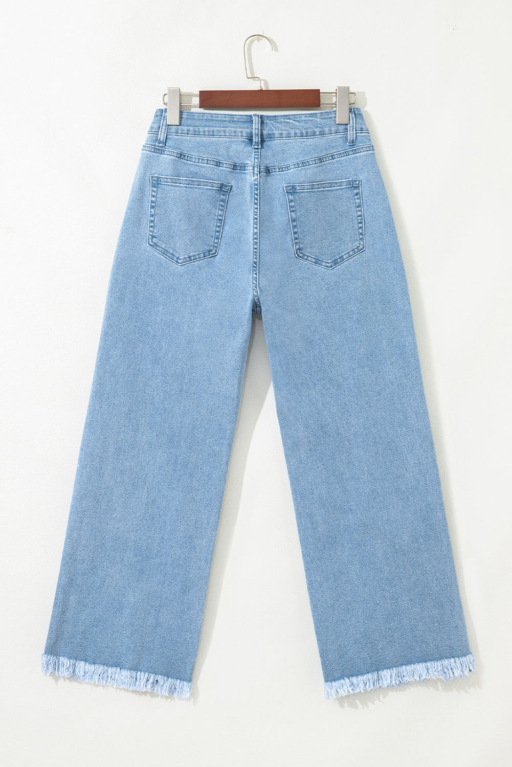 Myosotis Acid Washed High Rise Cropped Wide Leg Jeans