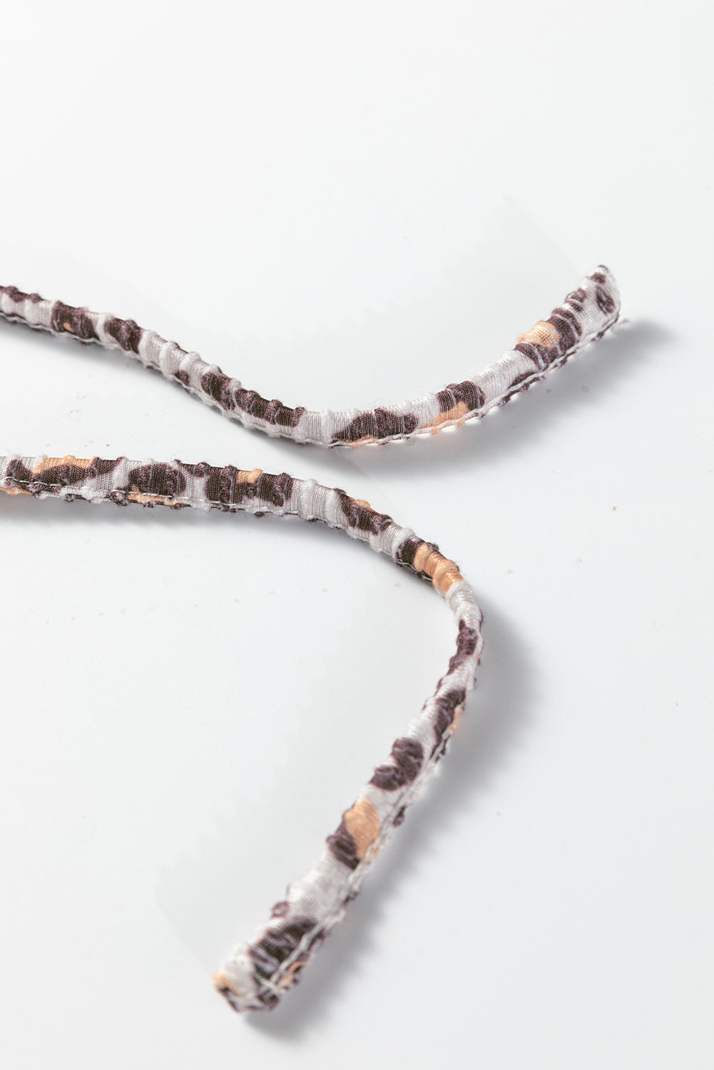 Khaki Leopard Ribbed Long Sleeve Top Drawstring Shorts 2pcs Outfit