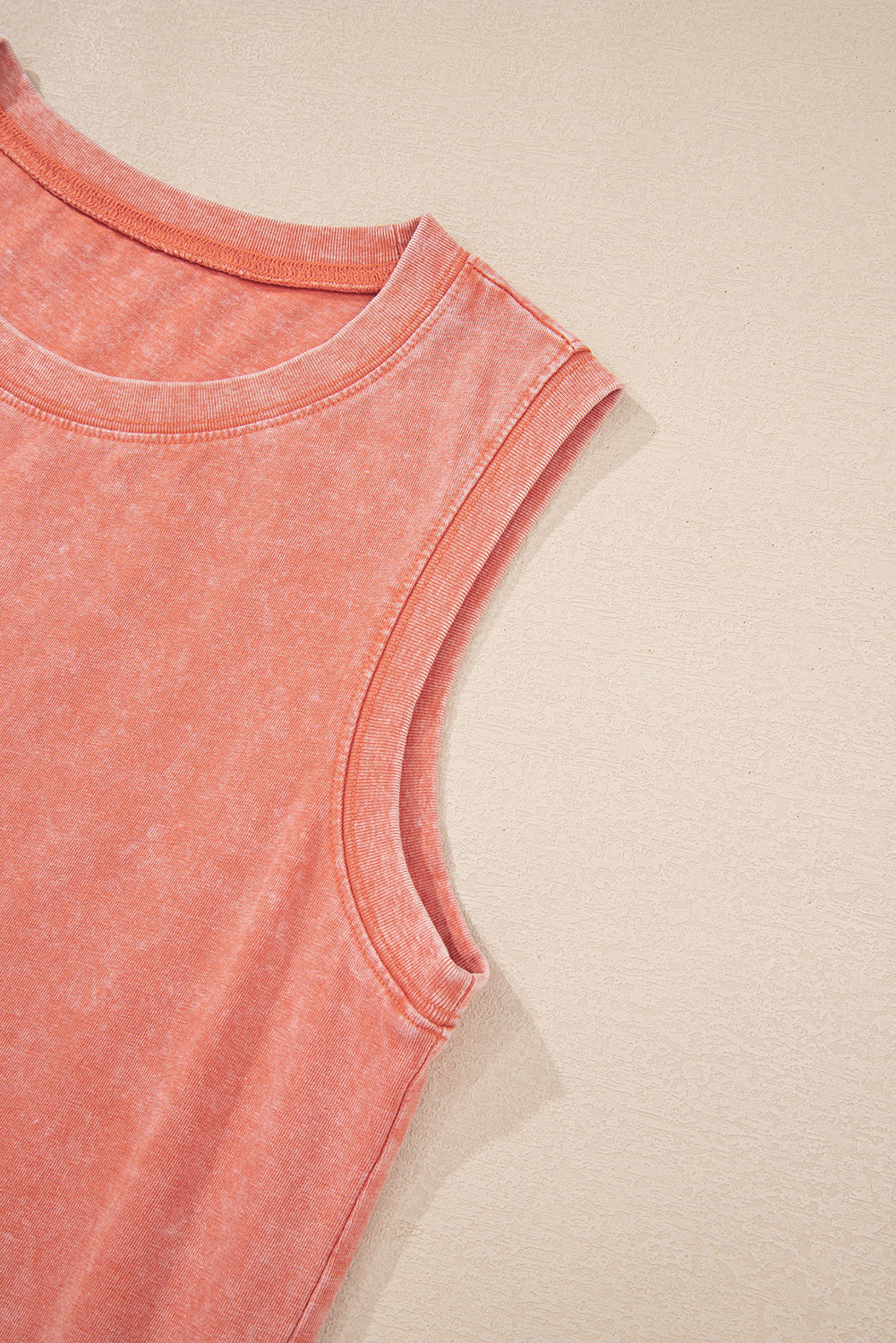 Flamingo Mineral Wash Tank Mini Dress with Pockets