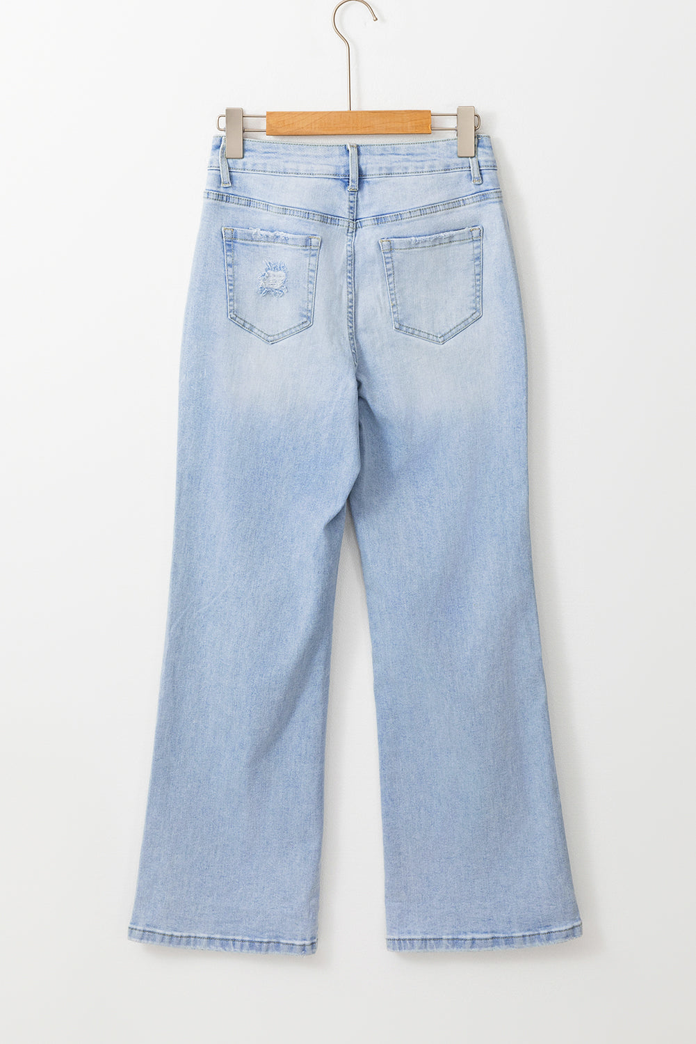 DEAR-LOVER Beau Blue Vintage Light Wash Distressed Flare Jeans
