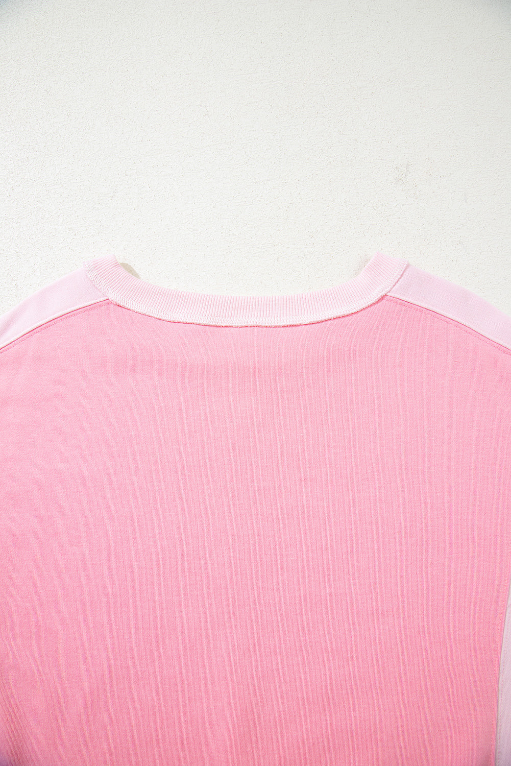 Bonbon 2-tone Color Block Patchwork Drop Shoulder Sweatshirt