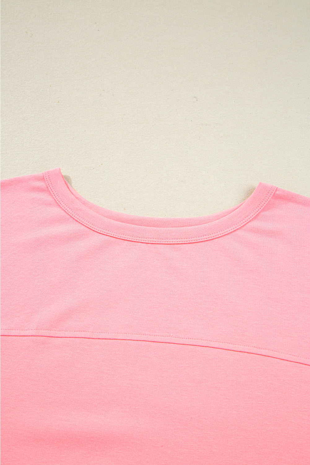 Gossamer Pink Floral Color Block Patchwork Long Sleeve Top