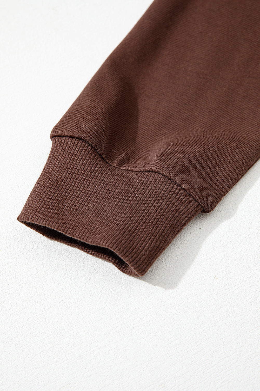 Coffee Varsity Striped Detail Drop Shoulder Oversized Sweatshirt