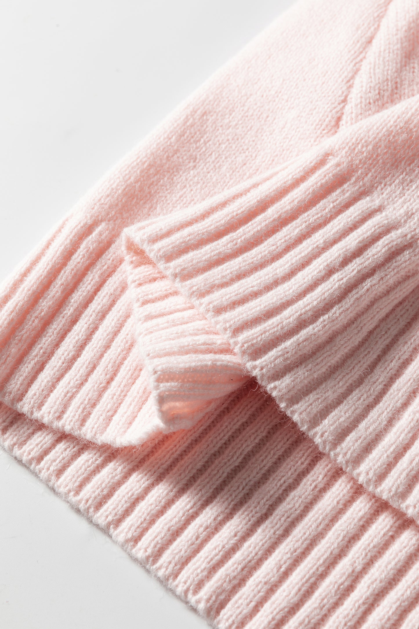 Dark Brown Ribbed Deep V Neckline Front Pocketed Loose Tunic Sweater Vest