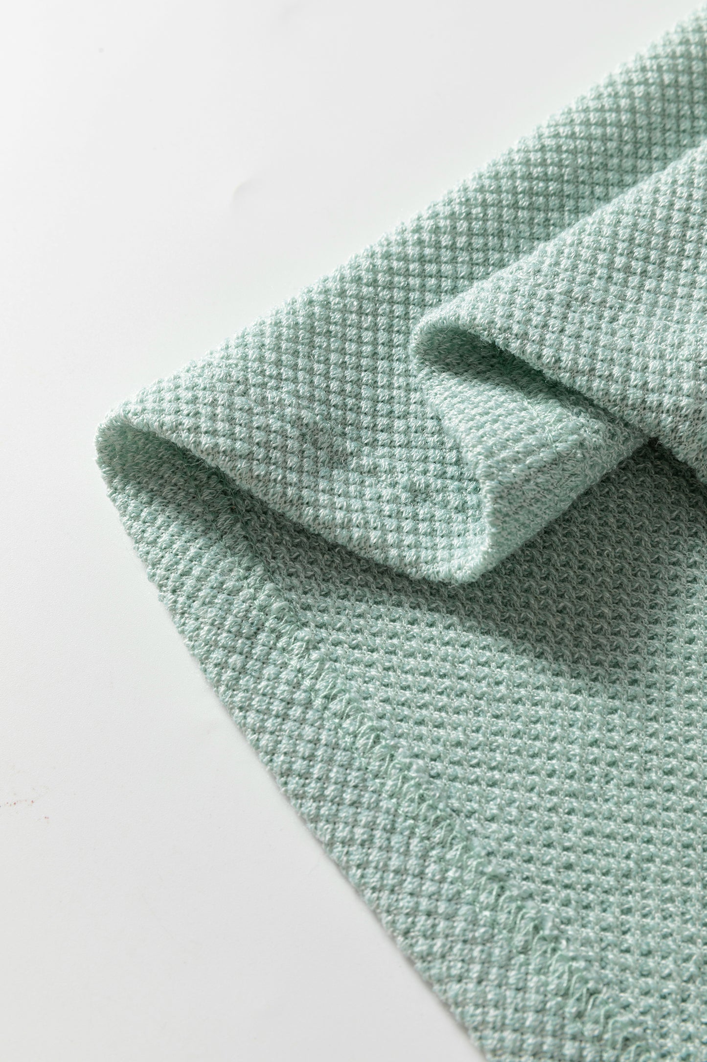 Moonlight Jade Textured Raglan Sleeve Knit Loose Top