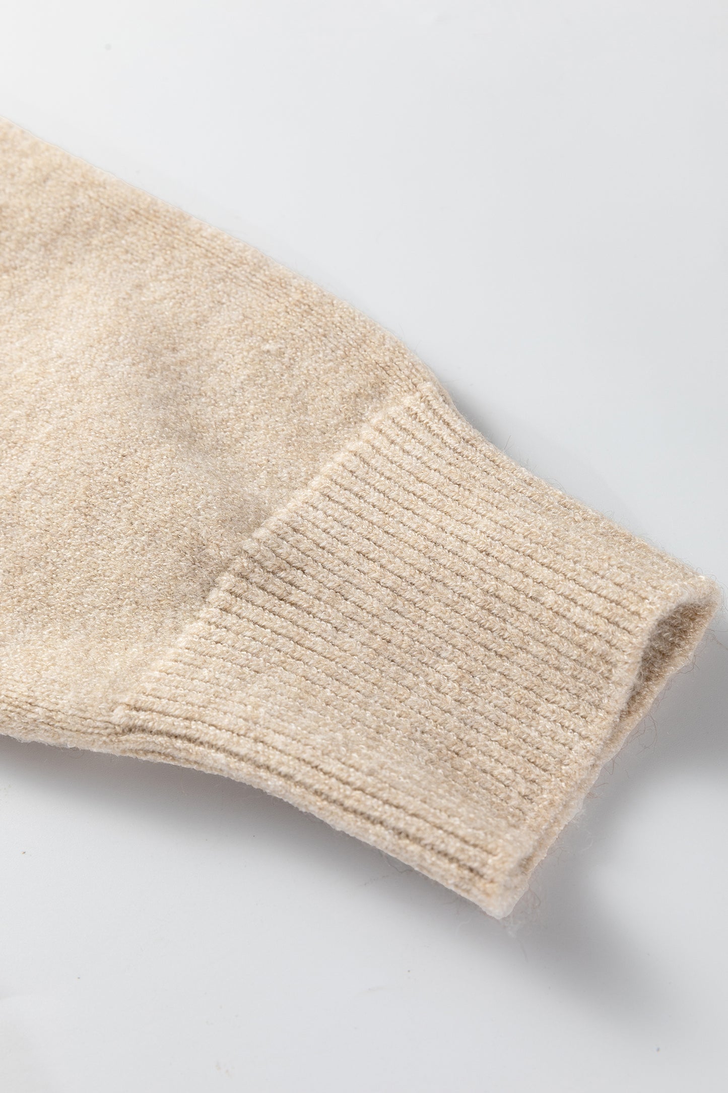 Parchment Button Lace Detail Raglan Sleeve Shift Mini Sweater Dress