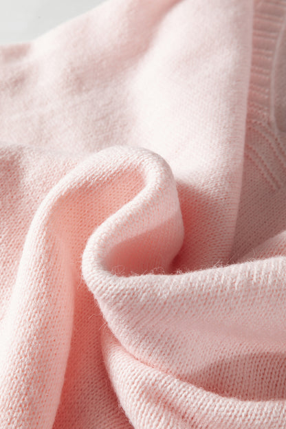 Dark Brown Ribbed Deep V Neckline Front Pocketed Loose Tunic Sweater Vest