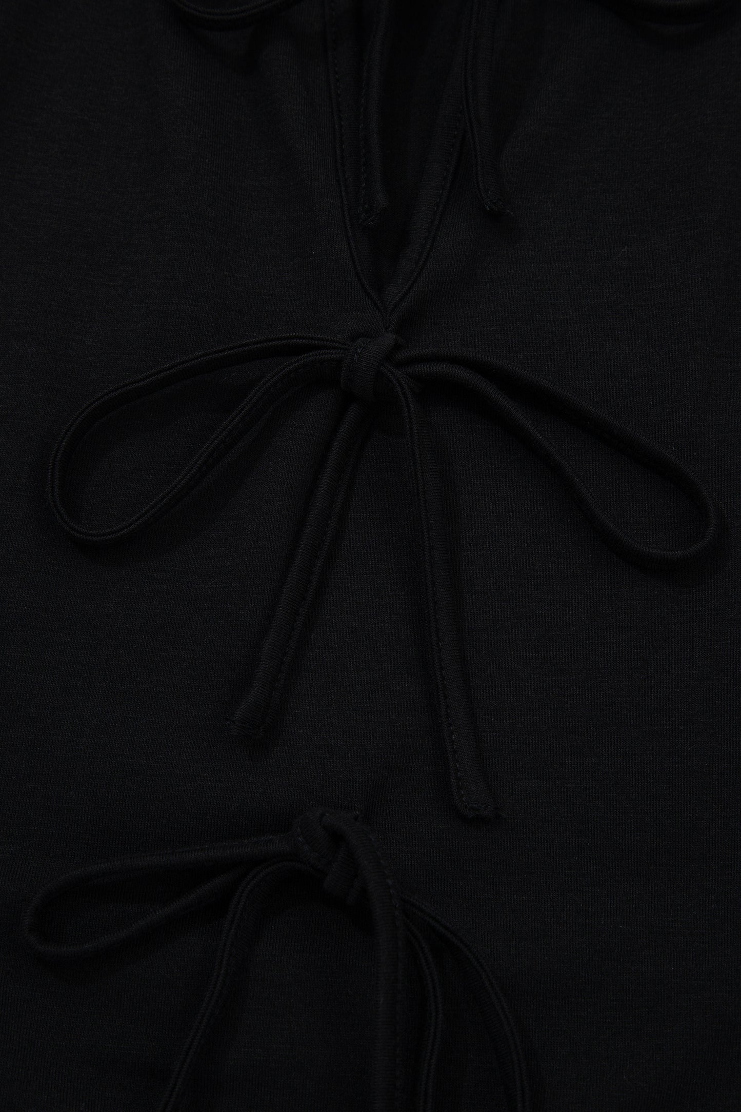 Black Plus Size Solid Color Bow Tie Peplum Tank Top