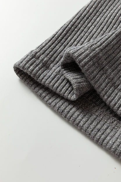 Sleet Ribbed Knit Button Down Slim Cardigan