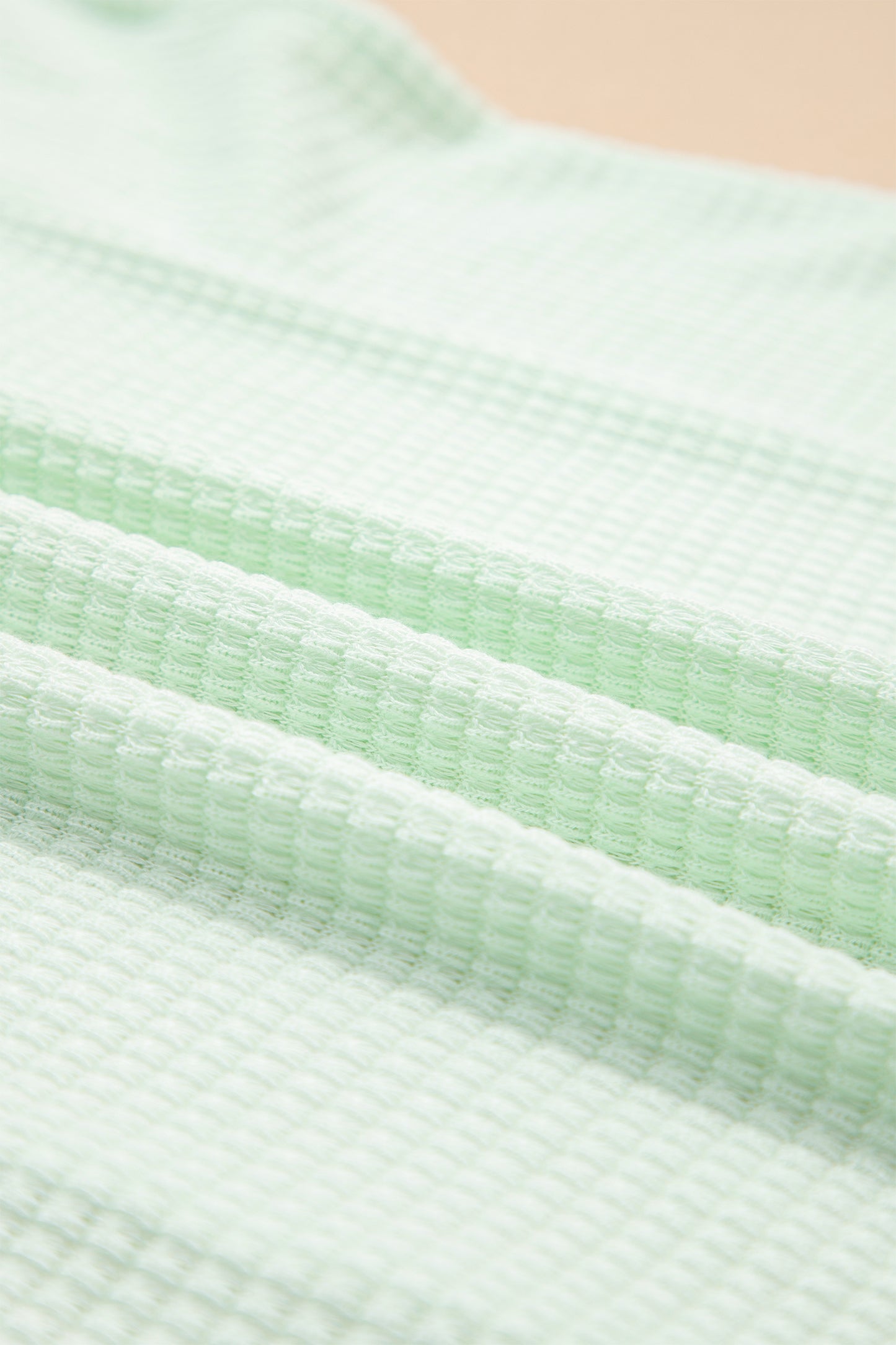 Wisteria Waffle V Neck Short Sleeve Knit Top