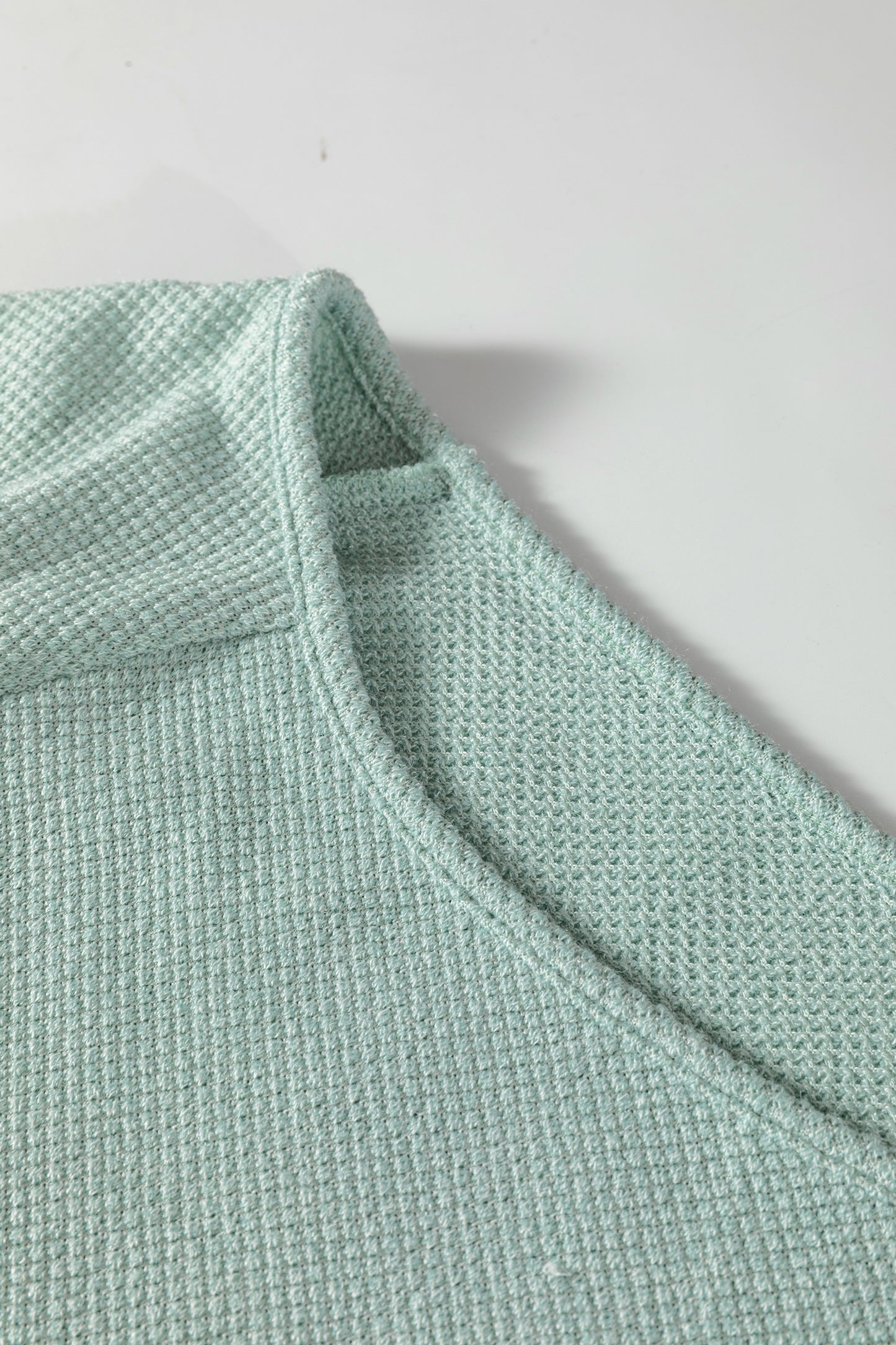 Moonlight Jade Textured Raglan Sleeve Knit Loose Top