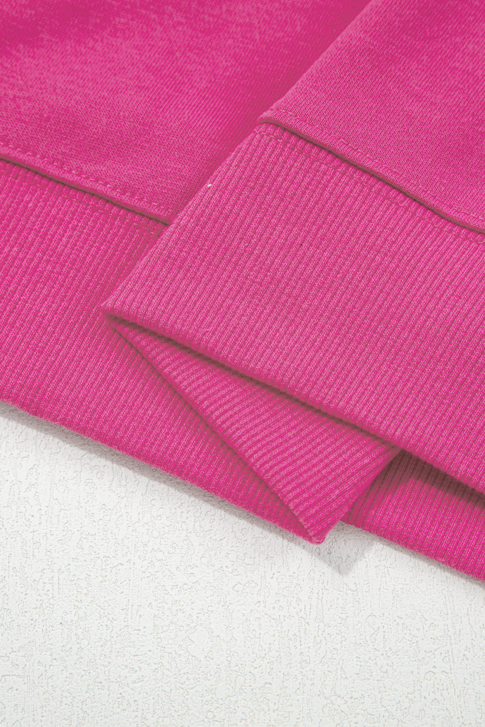 Rose Red Varsity Striped Detail Drop Shoulder Oversized Sweatshirt