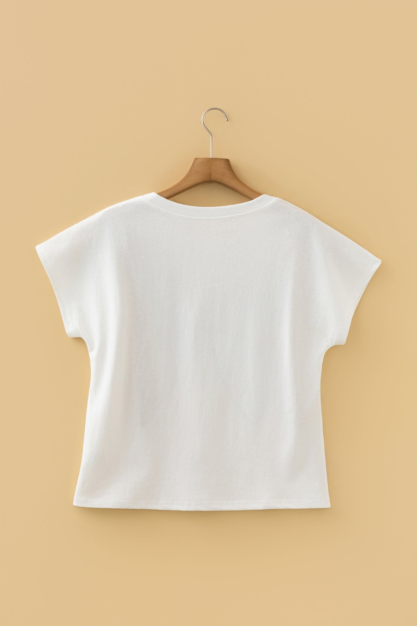 White Leopard Bow Embroidered Cotton Round Neck T Shirt