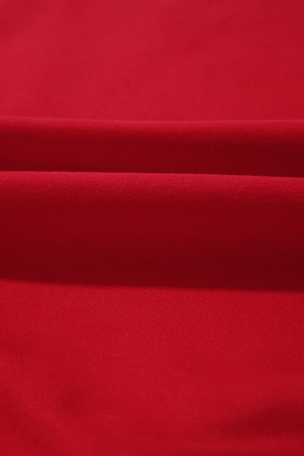 Fiery Red Merry and Bright Plaid Embroidered Letter Graphic Sequin Bow Decor Christmas Sweatshirt