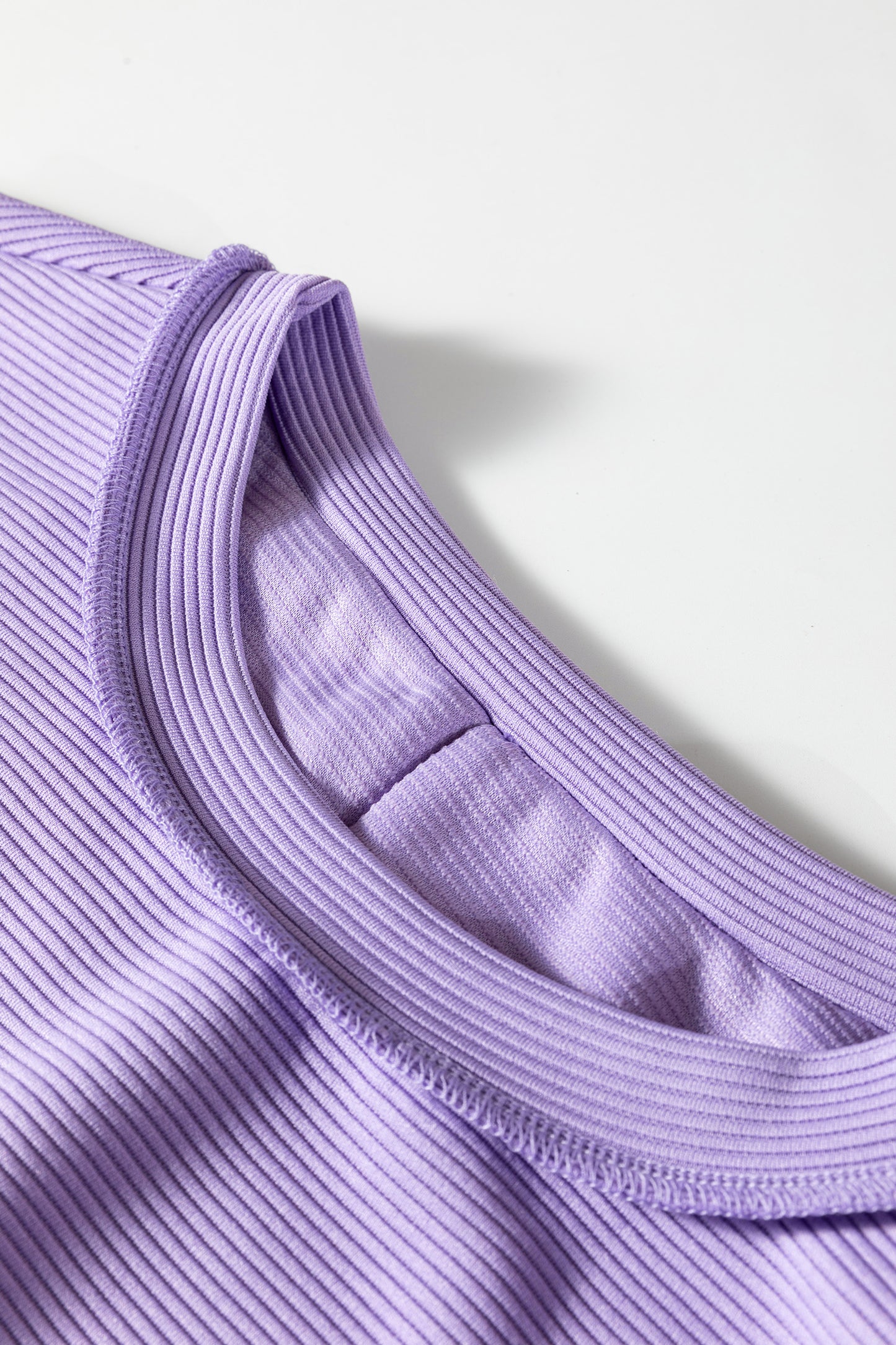 Lavendula Horizontal Ribbed Exposed Seam Detail Drop Shoulder Baggy Pullover