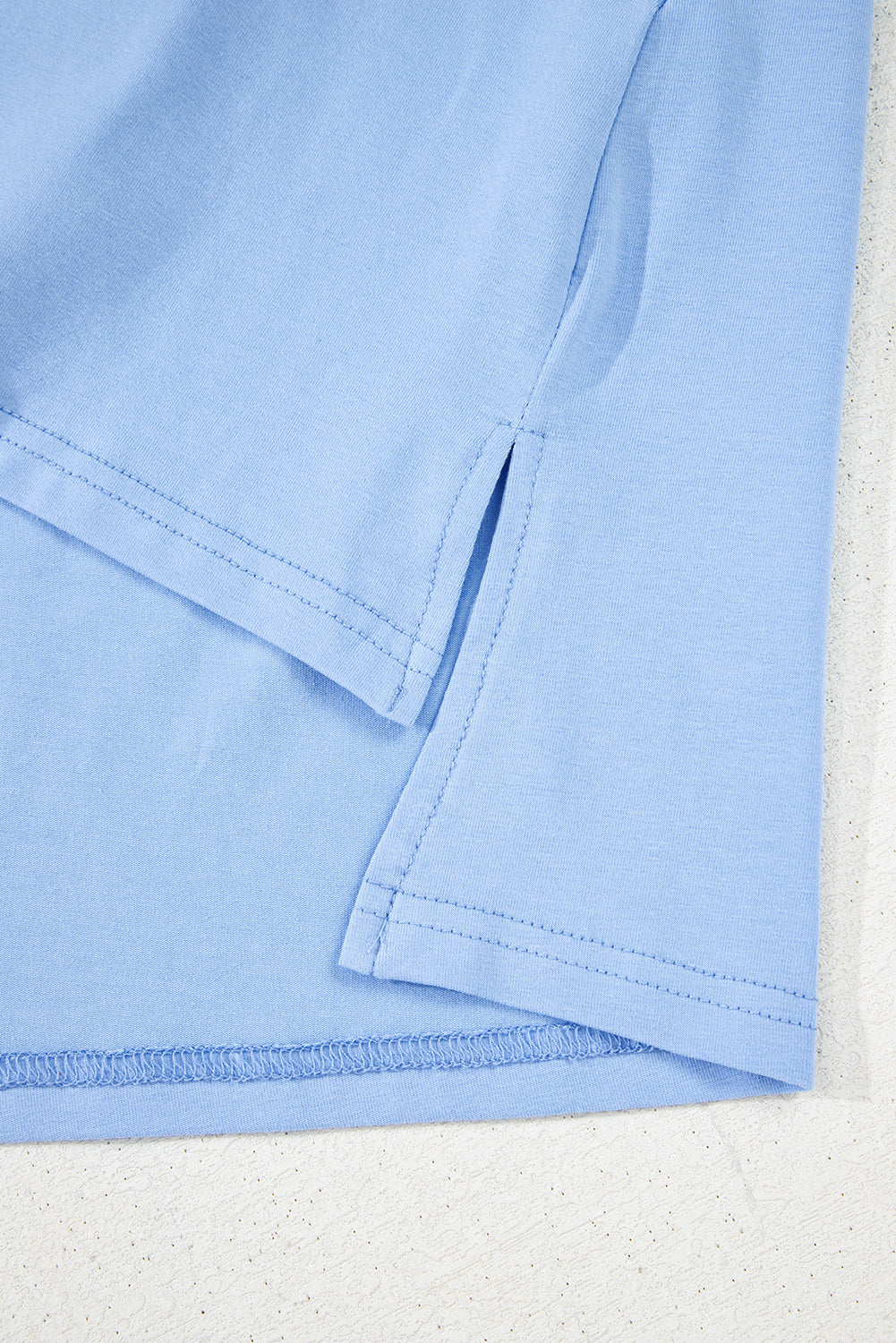 Myosotis Loose Half Sleeve Hi Low Hem T Shirt