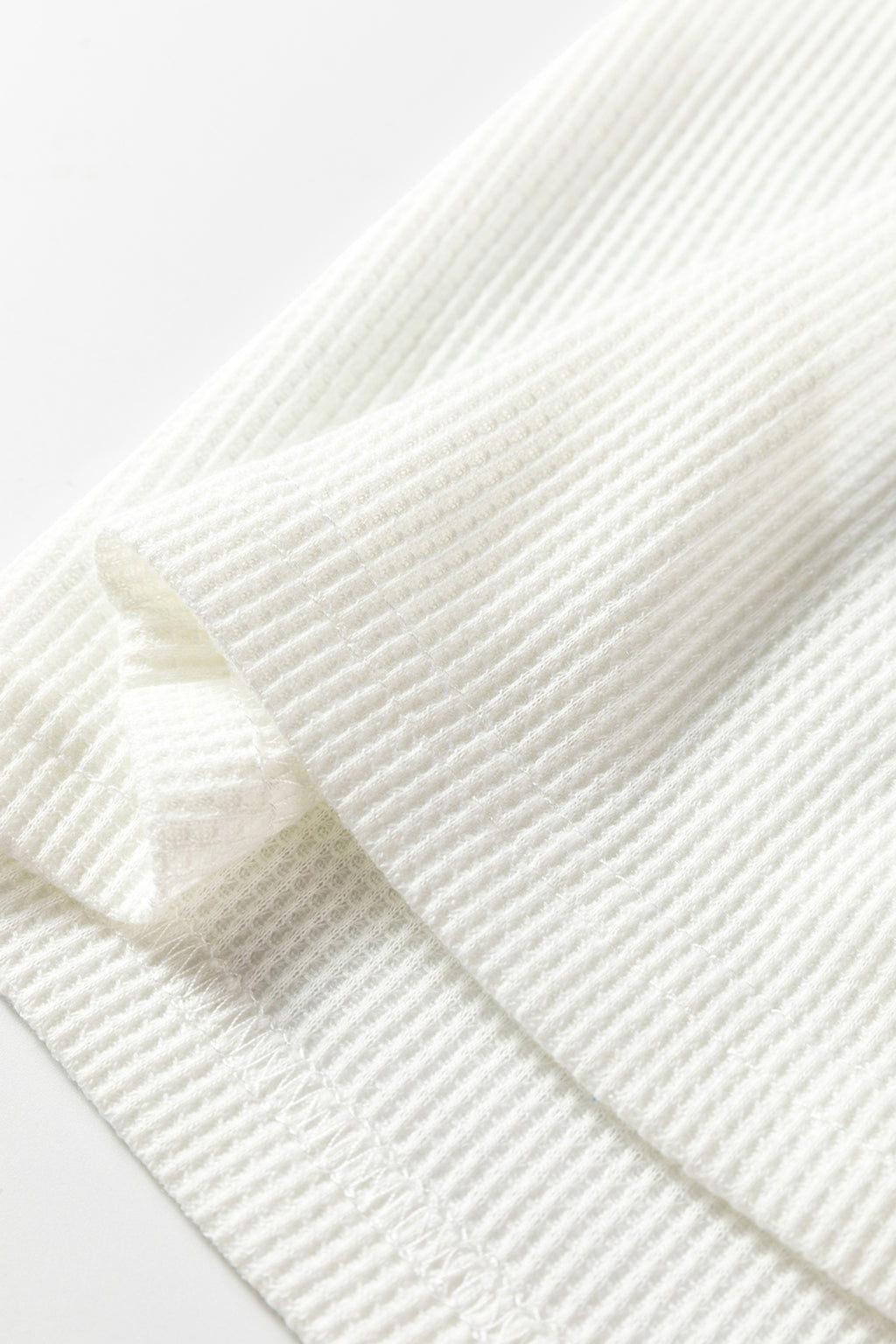 White Lace Long Sleeve Textured Pullover