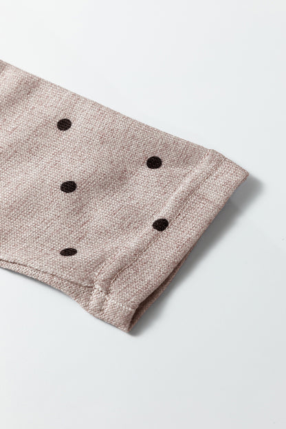 Jet Stream Polka Dot Boat Neck Knit Long Sleeve T Shirt