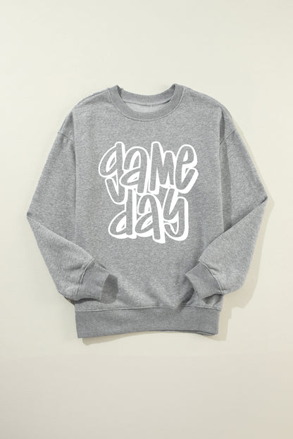 Gray Game Day Crew Neck Sweatshirt