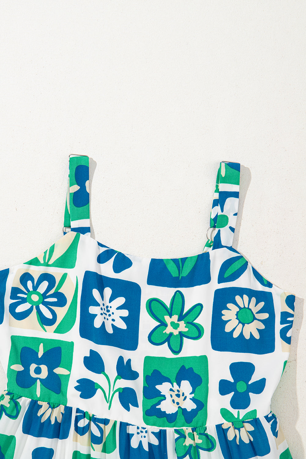 Multicolour Floral Maxi Sundress with Ricrac Trim