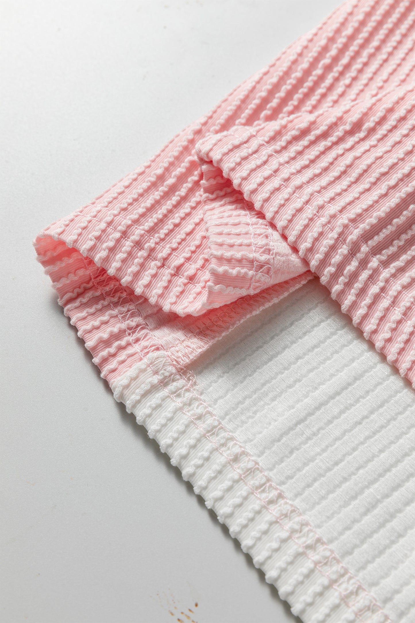 Beau Blue Color Block Corded Long Sleeve Top