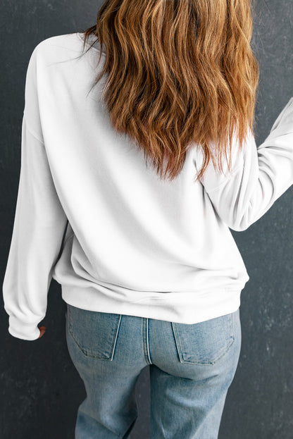 White Teacher Bow PNG Graphic Pullover Sweatshirt