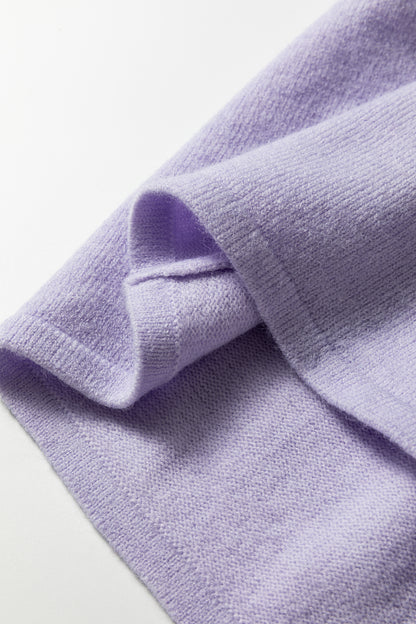 Beau Blue 3/4 Sleeve Boxy Knit Button Down Sweater Cardigan