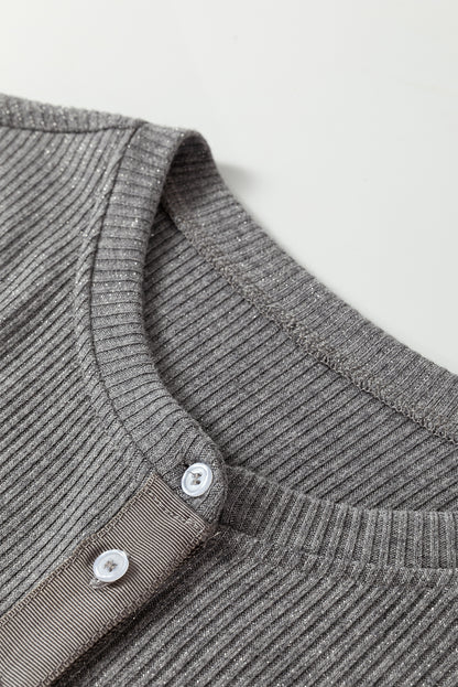 Sleet Ribbed Knit Button Down Slim Cardigan