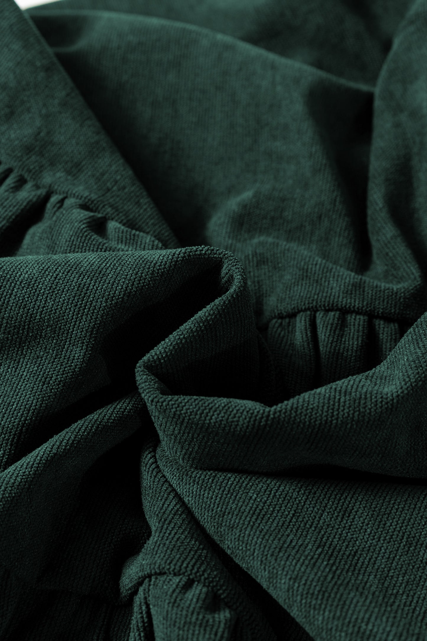 Mist Green Lantern Sleeve Tiered Mini Dress