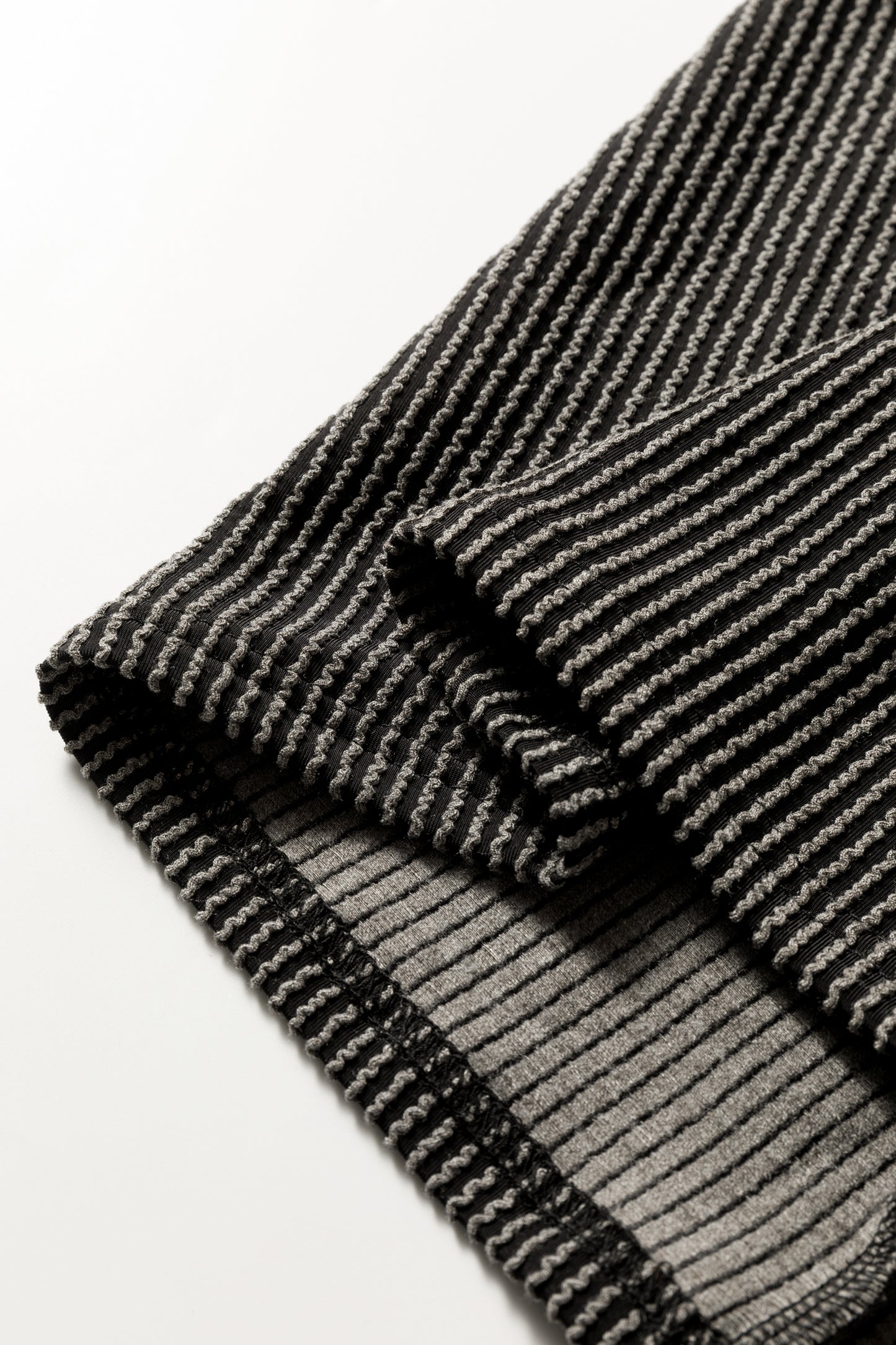 Carbon Grey Twisted Ribbed Dolman Long Sleeve Top