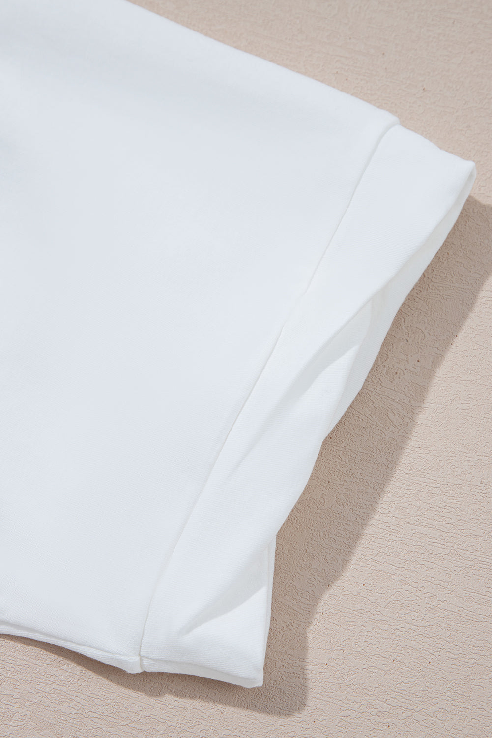 White Loose Half Sleeve Hi Low Hem T Shirt