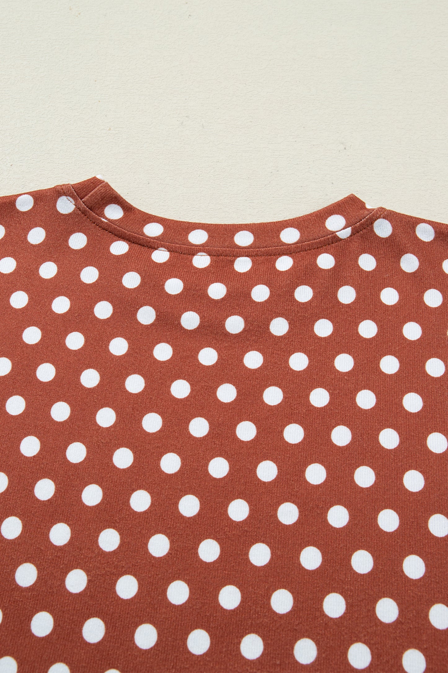 Brown Polka Dot Print Short Set