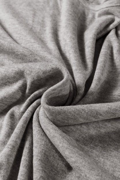 Four Leaf Clover Solid Color Extended Cuffs Long Sleeve Top