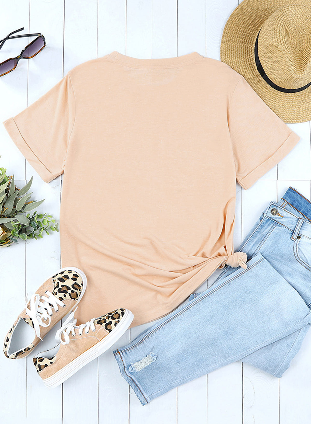 Khaki Western Poker Cards Graphic T Shirt