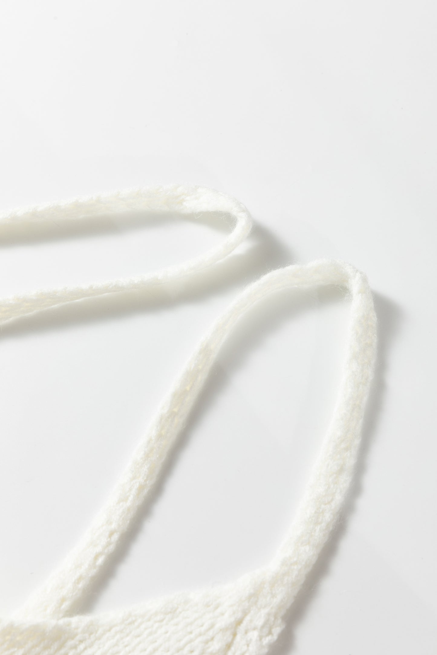 White 3D Flower Spaghetti Straps Sweater Vest